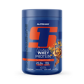 NutraGo Super 5 Gourmet Whey Protein container on a white background Muscle Mecca