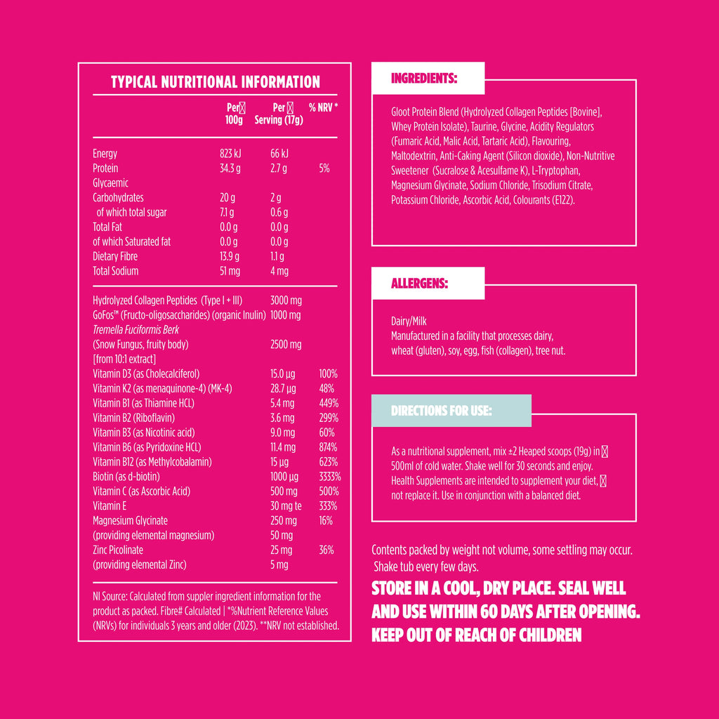 Gloot Beauty Water ingredients