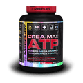 Mercury Crea-Max ATP supplement container on a black background Muscle Mecca