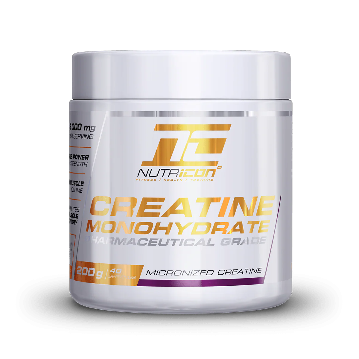 Container of Nutricon Creatine Monohydrate on a white background Muscle Mecca