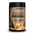 Container of Cream of Rice Ultimate Porridge with banana toffee flavor on a white background Muscle Mecca