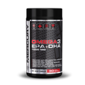 Supplement container labeled 'Omega 3 EPA + DHA' on a white background Muscle Mecca