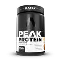 Peak Protein container with 'Daily Nutrition' branding on a white background Muscle Mecca