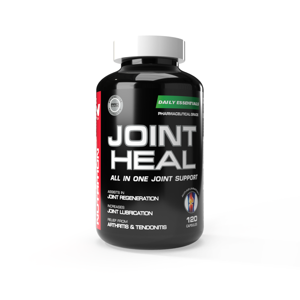 Bottle of Joint Heal supplement on a white background Muscle Mecca