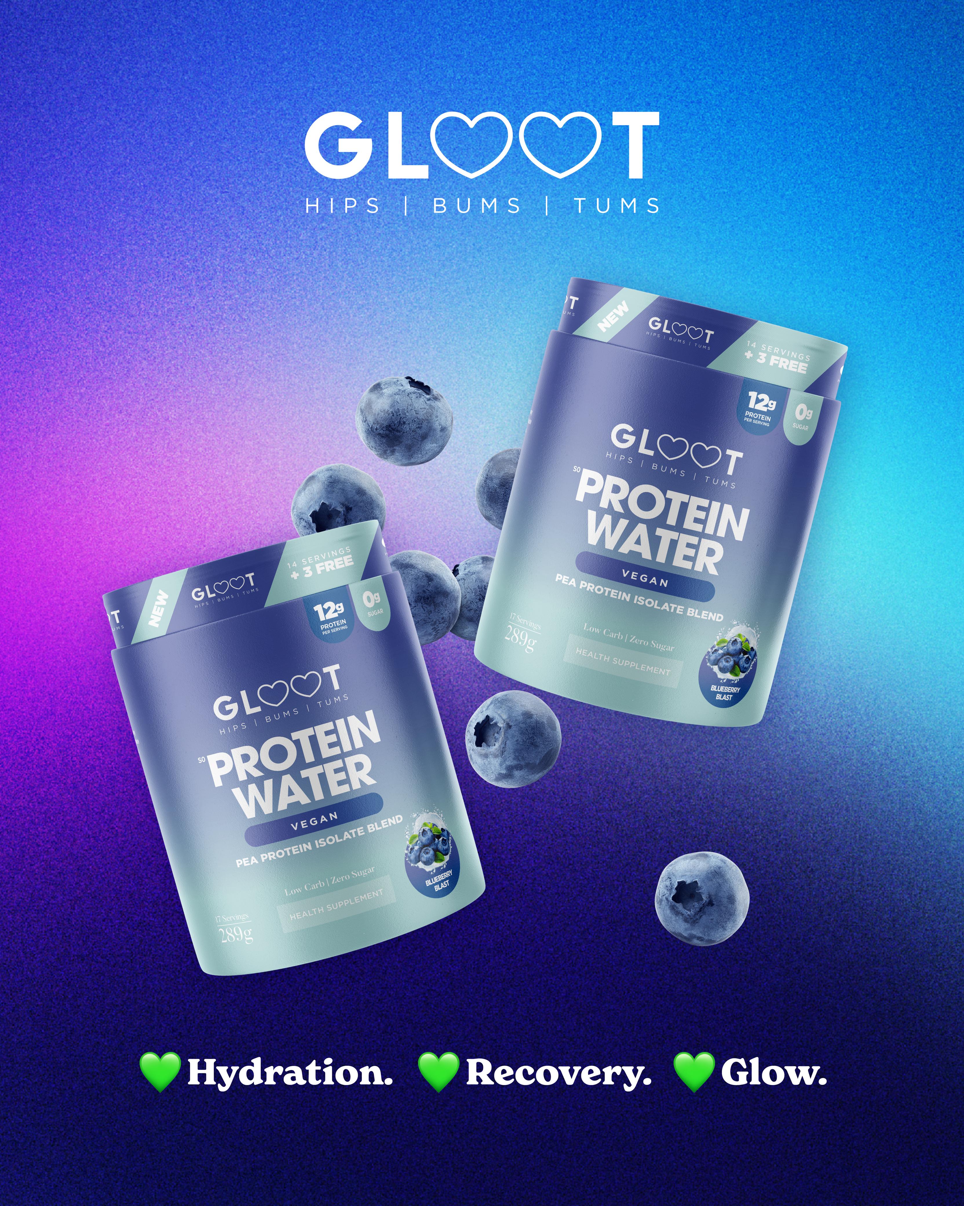 Gloot Vegan Protein Water Hydration
