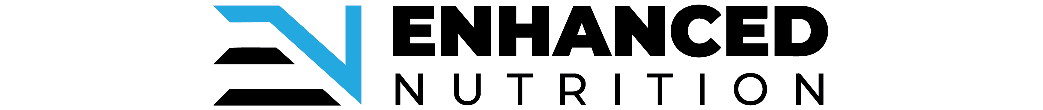 Enhanced Nutrition logo with a blue and black design on a white background