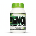 Supplement bottle labeled 'Venom' with green cap on a white background Muscle Mecca