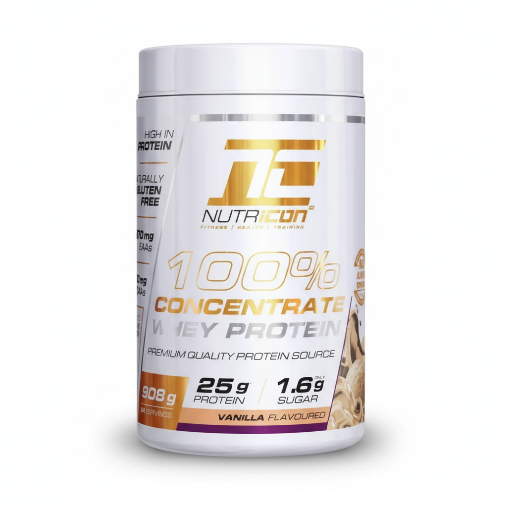 Nutritional supplement container with Nutricon branding on a white background Muscle Mecca