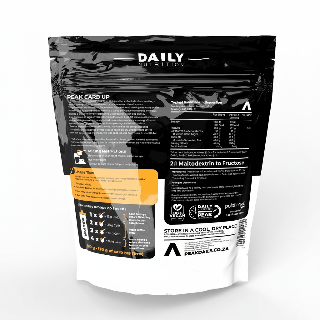 Daily Nutrition supplement package with black and white design on a white background Muscle Mecca