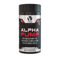 Supplement container labeled 'Alpha Pump' by V Pharma on a white background Muscle Mecca