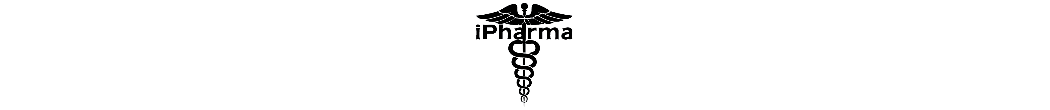 iPharma logo with a black and white design on a white background